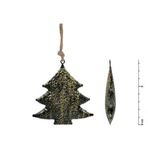 Zawieszka metalowa MFP Choinka Czarna, 8.5cm
